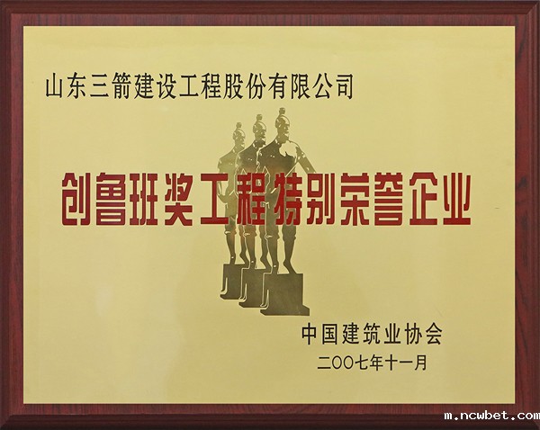 创鲁班奖工程特别荣誉企业