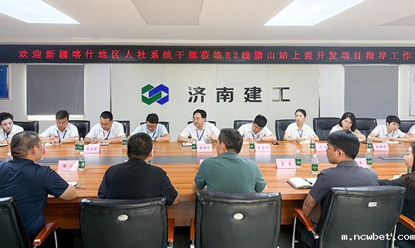 新疆喀什人社系统干部考察团到 R2线腊山站上盖开发项目参观交流